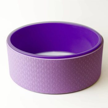 Jóga kerék sima felülettel, lila-lila színben, puha EVA külső borítással