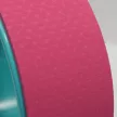 Jóga kerék sima felülettel, pink-türkiz színben, puha EVA külső borítással