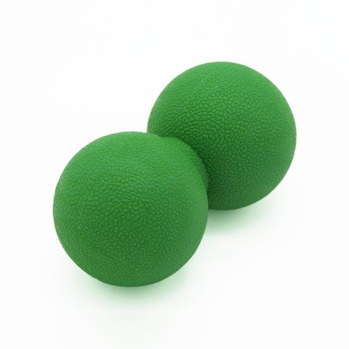 Dupla masszázs labda, sima felületű, Salta - Zöld