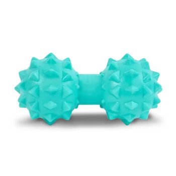   Dupla masszázs labda, tüskés, 14,4x6 cm, TPE, Salta - Türkiz