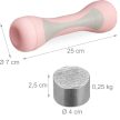 Egykezes súlyzó, állítható 1-2 kg, Salta - Pink