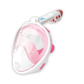   Búvármaszk, sznorkelinghez, kamera tartóval L/XL - Fehér-Pink