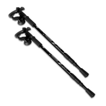   Túrabot, állítható hosszúsággal, alumínium, 131 cm, Salta - Fekete