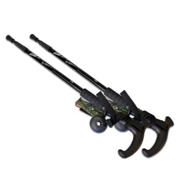   Túrabot, állítható hosszúsággal, alumínium, 134 cm, Salta - Fekete