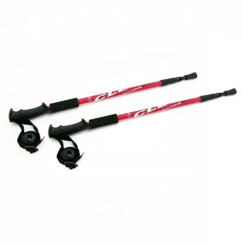   Túrabot, állítható hosszúsággal, alumínium, 133 cm, Salta - Piros