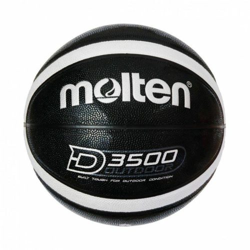 Kosárlabda, 6-os méret, szintetikus bőr, fekete-ezüst, fényes, Molten