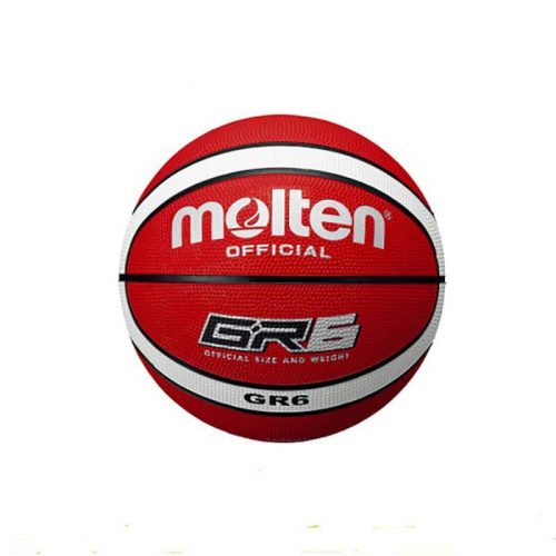 Kosárlabda, 6-os méret, gumi, piros-fehér, Molten