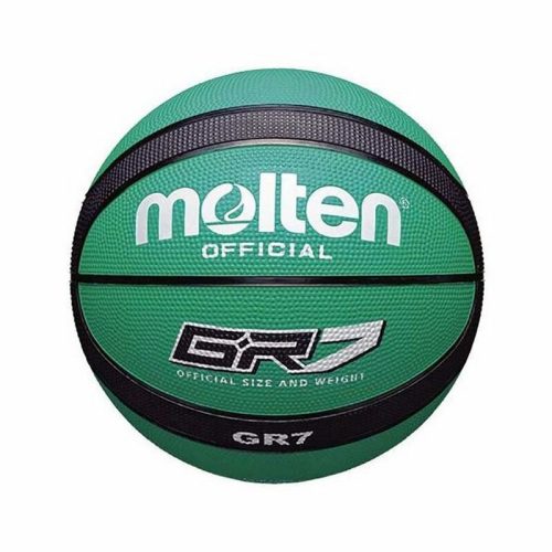 Kosárlabda, 7-es méret, gumi, zöld-fekete, Molten