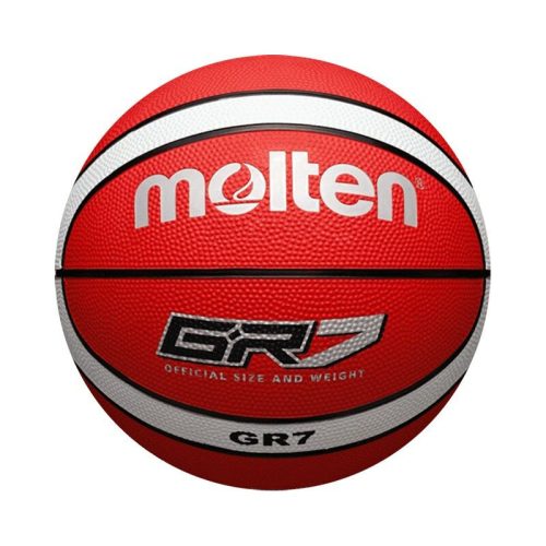 Kosárlabda, 7-es méret, gumi, piros-fehér, Molten