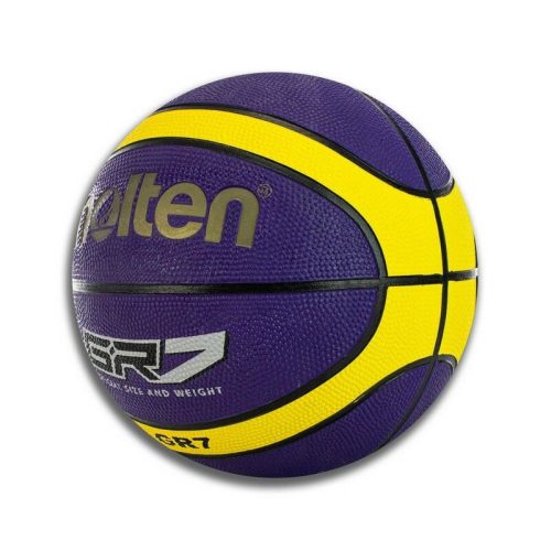 Kosárlabda, 7-es méret, gumi, lila-sárga, Molten