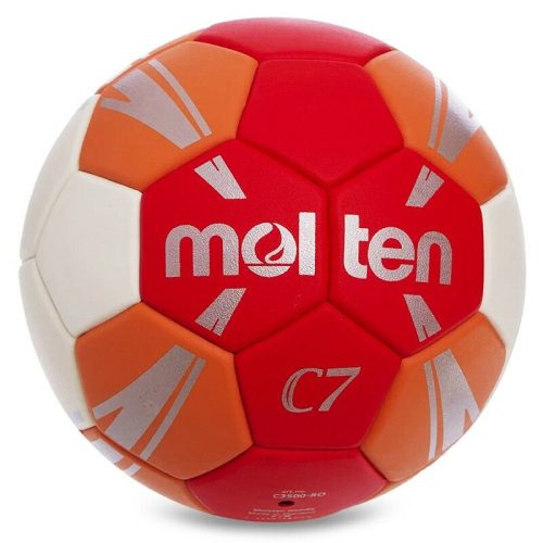 Kézilabda, C7, wax nélküli, edző labda, piros/narancs, 0-ás méret, Molten