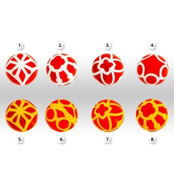   Dekor labda, színes mintázású játéklabda, 150mm, Plasto Ball