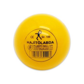Hajító labda, PVC, 100g, 72mm, Plasto Ball