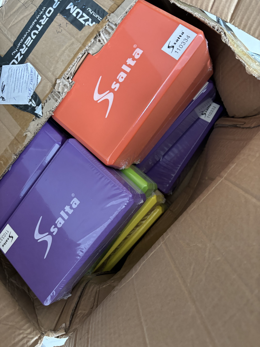 Jóga tégla, EVA, 7,5 cm 120 gramm, Salta - Sárga