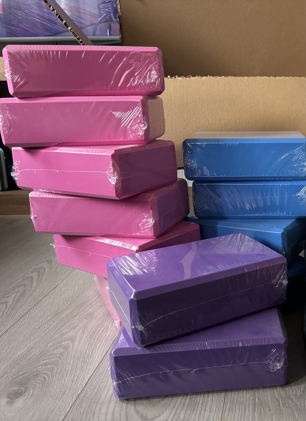 Jóga tégla, EVA, 7,5 cm 120 gramm, Salta - Sárga
